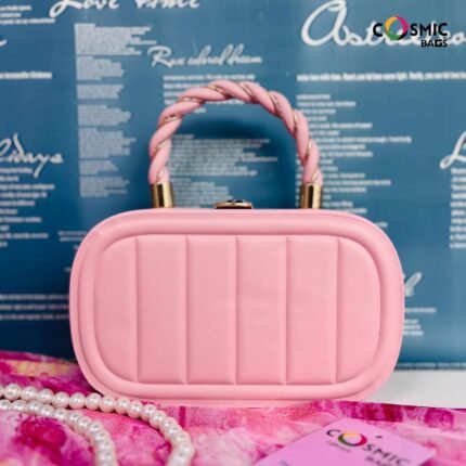 Oval Hand Bag Pink Color
