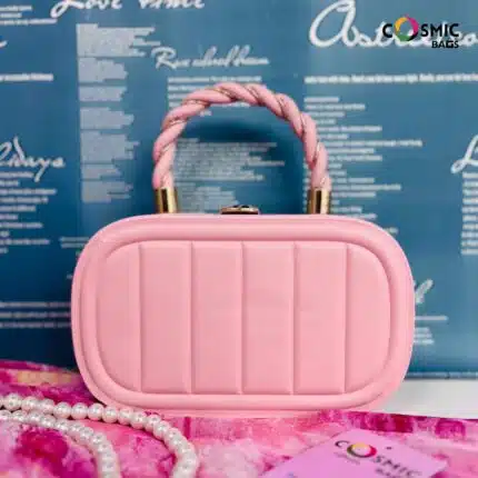 Oval Hand Bag Pink Color
