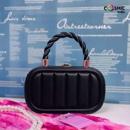 Oval Hand Bag Black Color