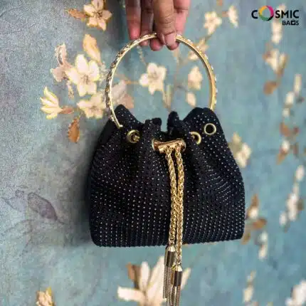Putli Bag With Handle Black Color