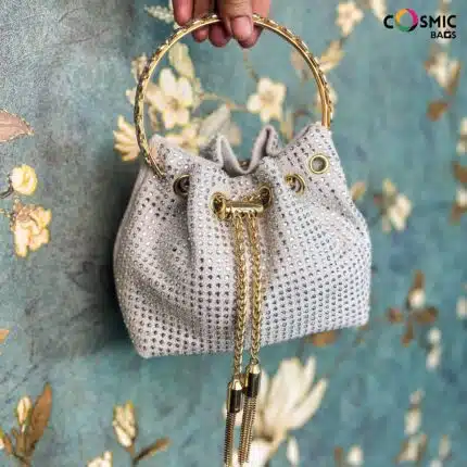 Putli Bag With Handle White Color